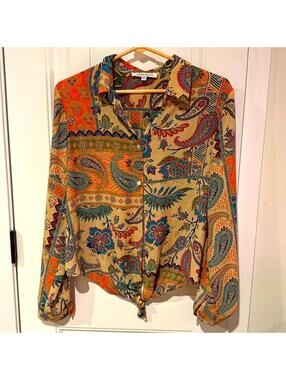 Rose + Olive Medium Paisley Top